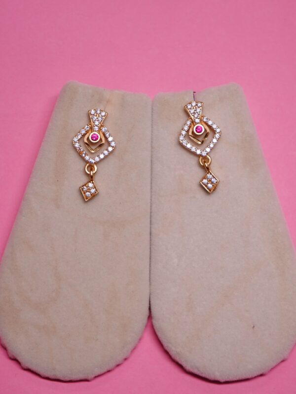 Gold-Plated Ruby & Zirconia Jewelry Set - Image 4
